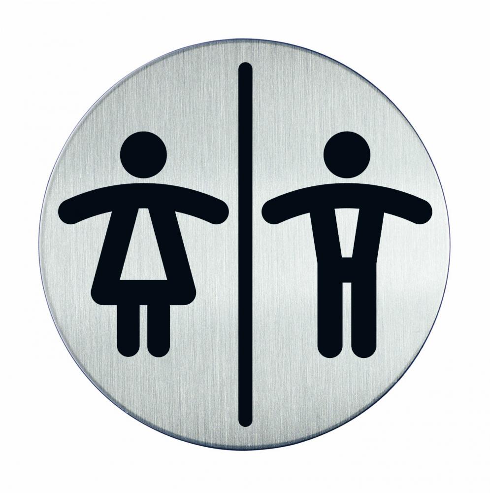 Tabliczka informacyjna Durable, "WC", 83mm, srebrny