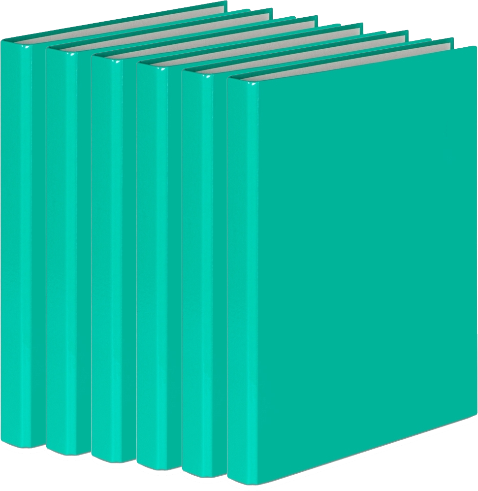 6x Segregator ringowy VauPe, A4, szerokość grzbietu 25mm, 4 ringi, turkusowy