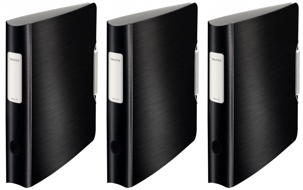 3x Segregator A4 Leitz 180° Active Style, 65mm, do 350 kartek, czarny