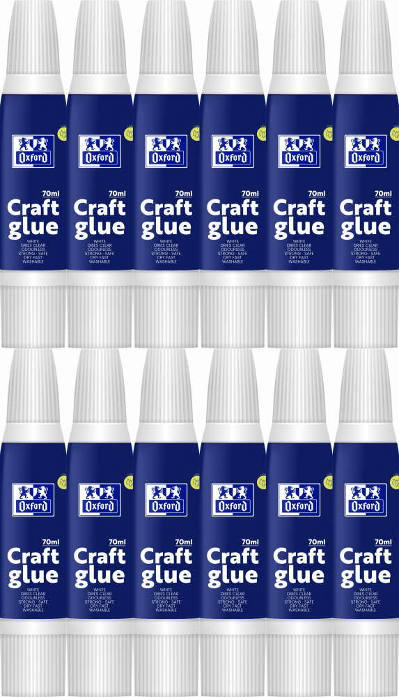 12x Klej Oxford Craft, w płynie, 70ml, biały