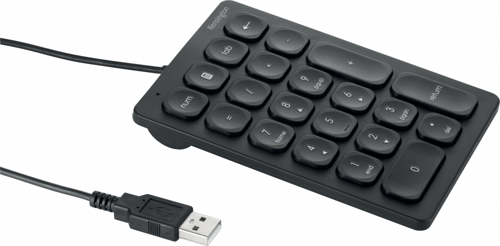 Klawiatura przewodowa Kensington, numeryczna, 21 klawiszy, czarny