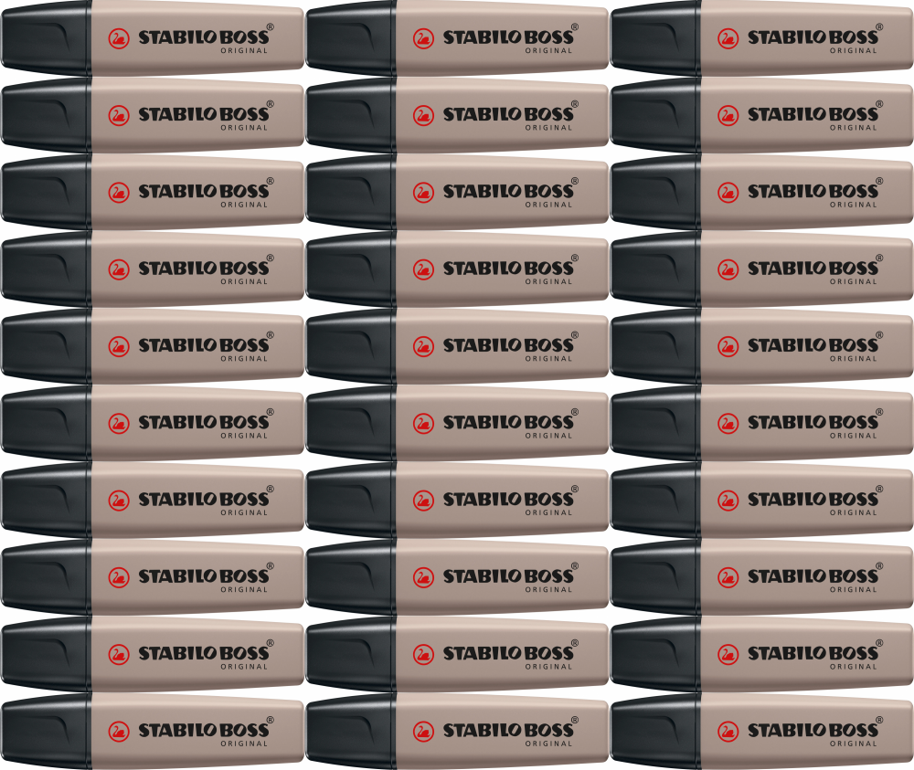 30x Zakreślacz Stabilo Boss Original Nature Colors Warm Grey 70/193, ścięta, szary ciepły