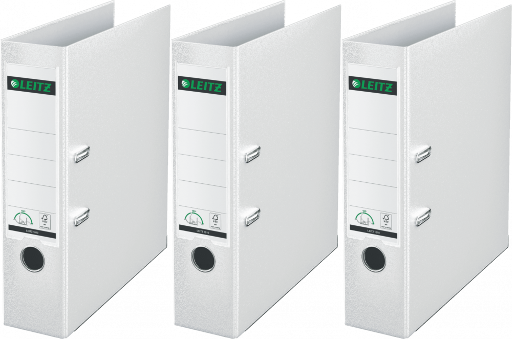 3x Segregator A4 Leitz 180°, 80mm, do 600 kartek, biały