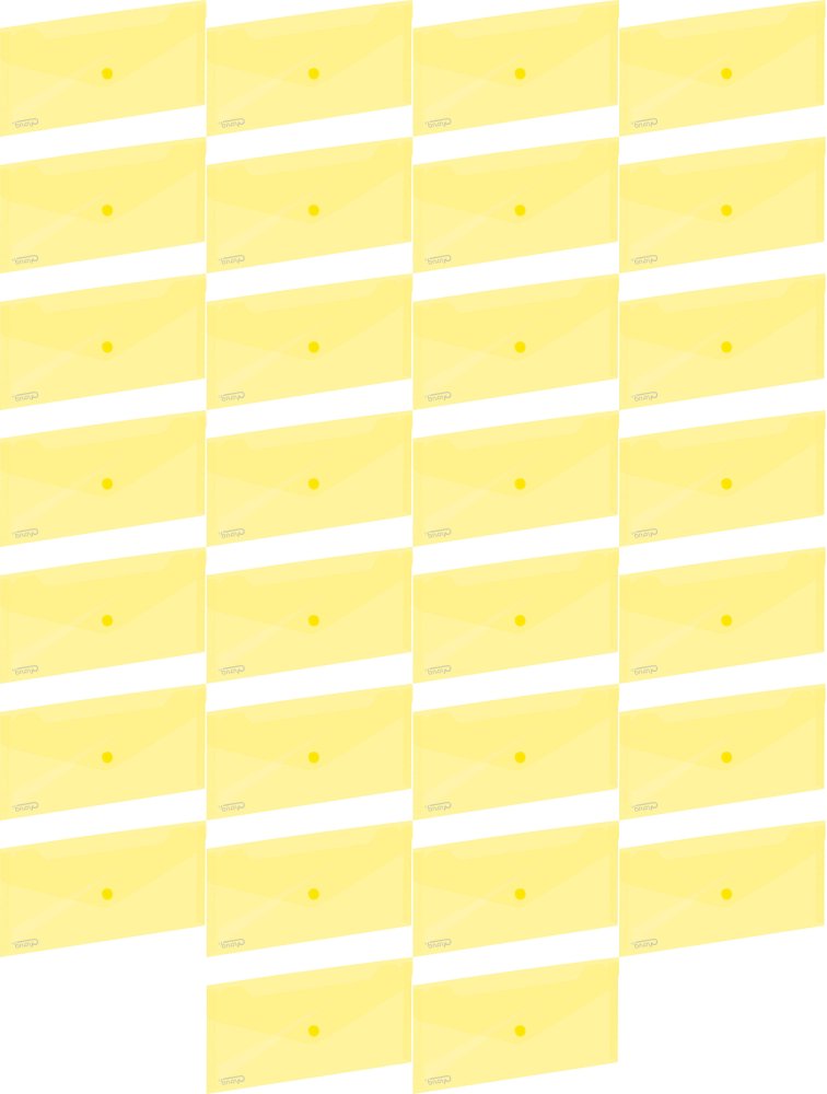 50x Teczka kopertowa Grand ZP-042, 254x130mm, na zatrzask, żółty