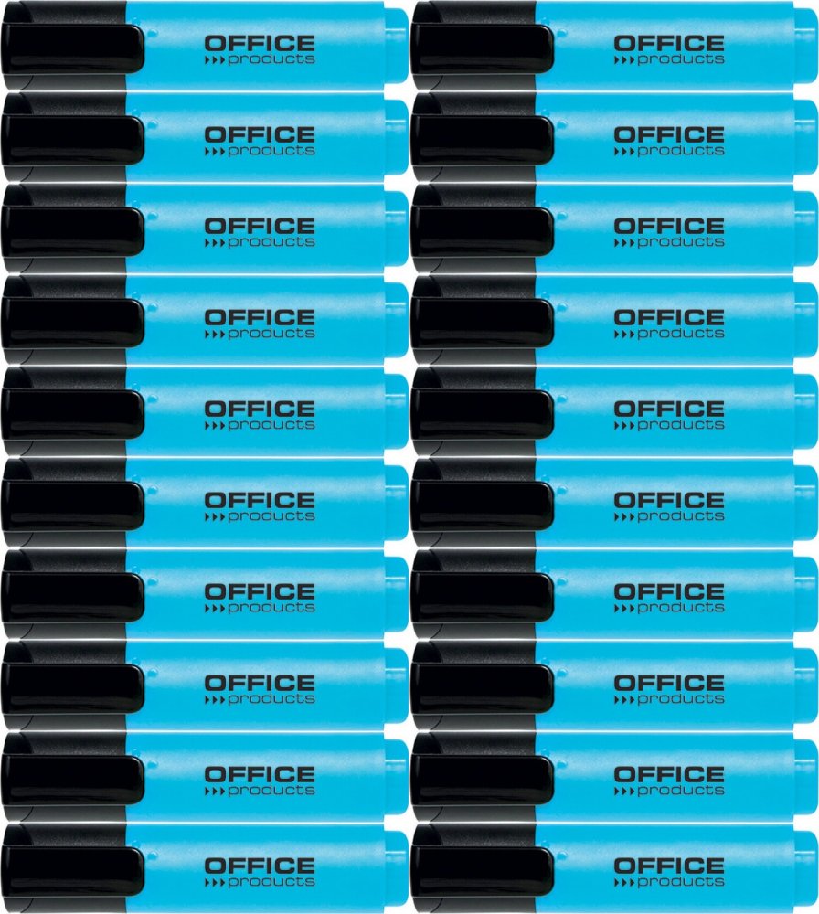 20x Zakreślacz Office Products, ścięta, niebieski