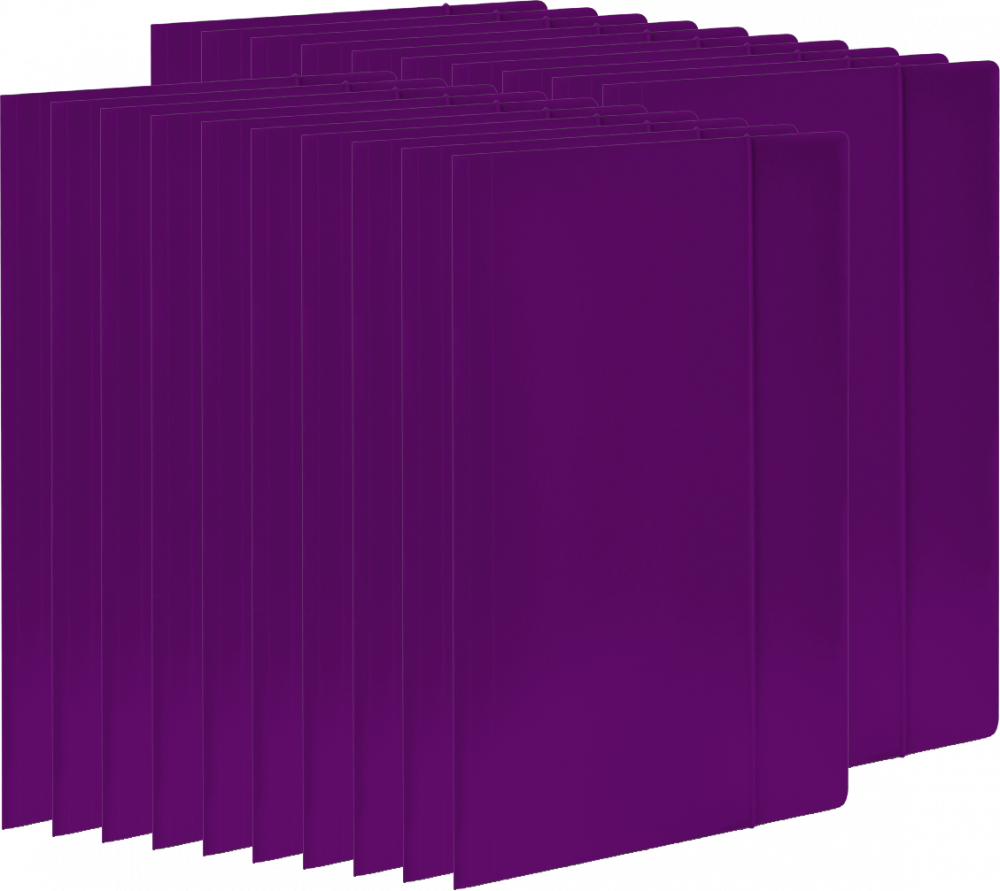 20x Teczka kartonowa z gumką VauPe Economy, A4, 380 g/m2, 20 mm, fioletowy
