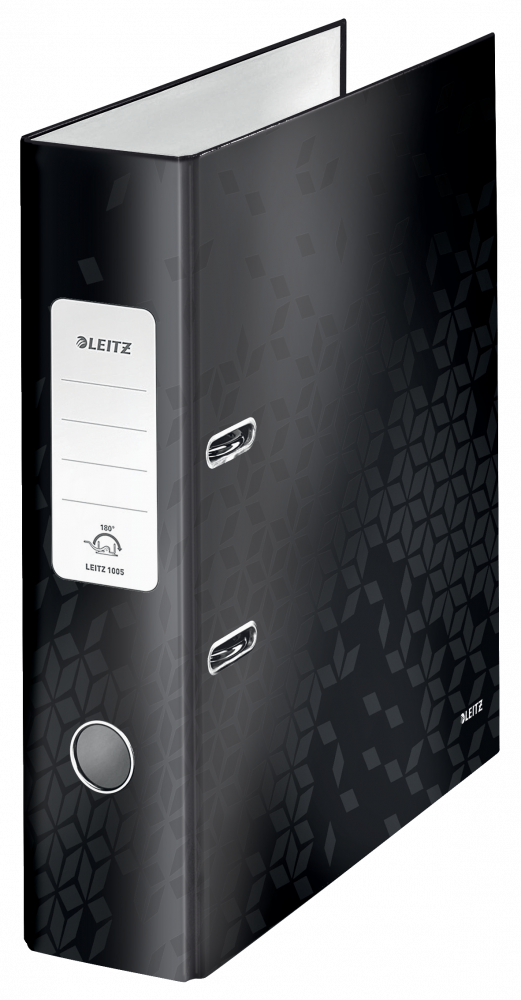 Segregator A4 Leitz Wow 180°, 80mm, do 600 kartek, czarny