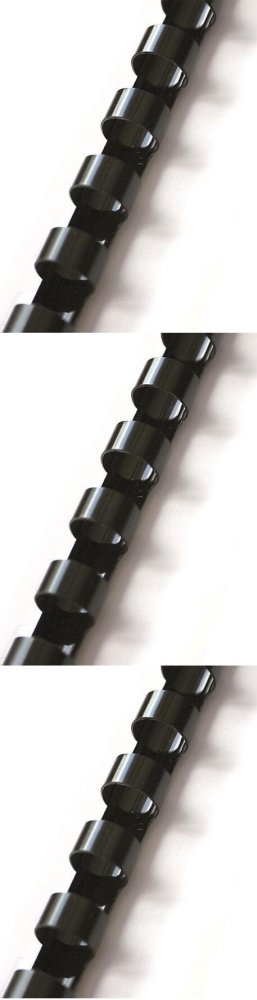 3x Grzbiety do bindowania Argo, plastik, 32mm, 50 sztuk, czarny