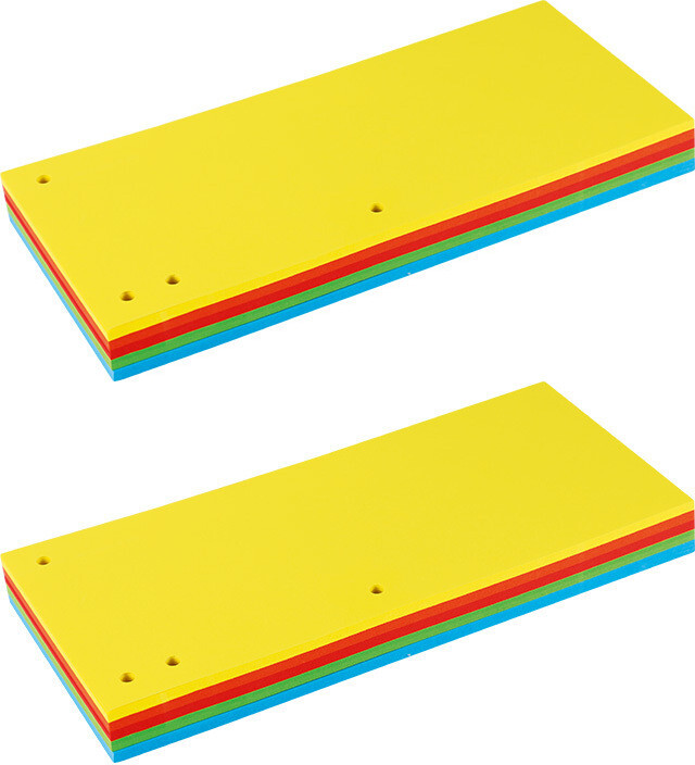 2x Przekładki do segregatora Grand, kartonowe, 240x105mm, 100 kart, mix kolorów intensywnych
