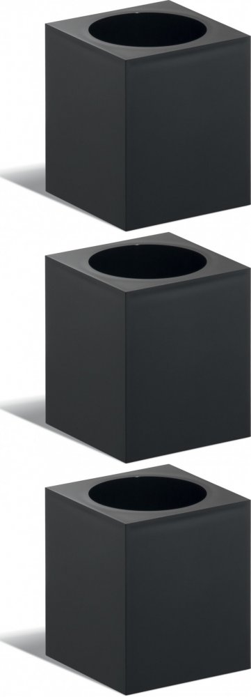 3x Kubek na długopisy Durable Visifix Cubo, 75x75x90mm, czarny