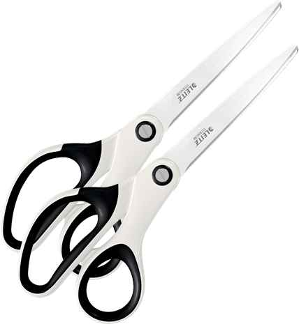 2x Nożyczki tytanowe Leitz, 20.5cm, biało-czarny
