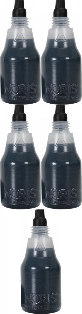 5x Tusz do pieczątek Noris, 110S, 25 ml, bezolejowy, czarny