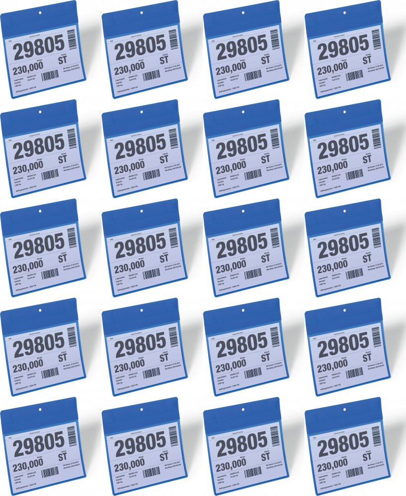 2x Kieszeń magnetyczna Durable, neodymowa, A5, pozioma, 10 sztuk, granatowy