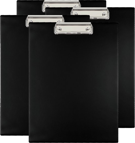 4x Clipboard Biurfol, A4, czarny