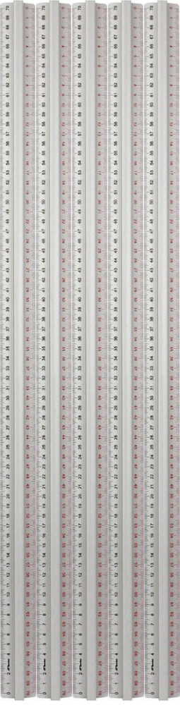 5x Linijka aluminiowa Leniar, z uchwytem, 70 cm
