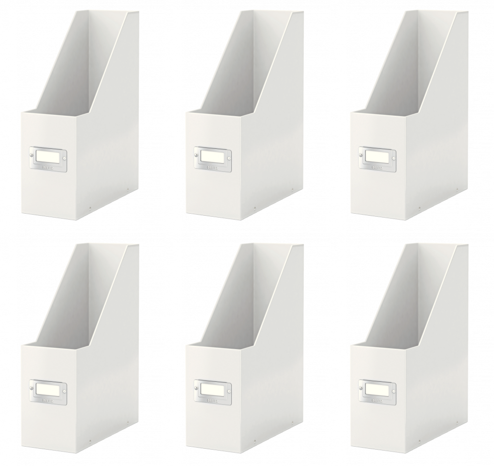 6x Organizer Leitz Wow Click&Store, A4, 95mm, do 950 kartek biały