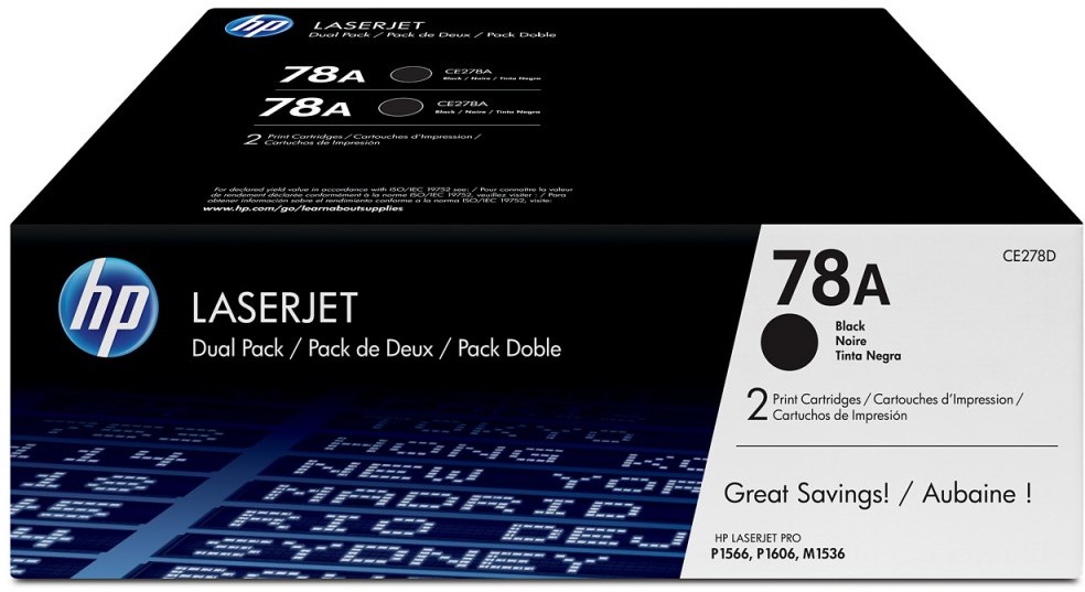 Toner HP 78A (CE278AD), 2 sztuki, 2x2100 stron, black (czarny)