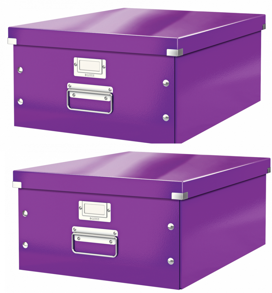 2x Pudełko do przechowywania Leitz Click&Store Wow, A3, fioletowy