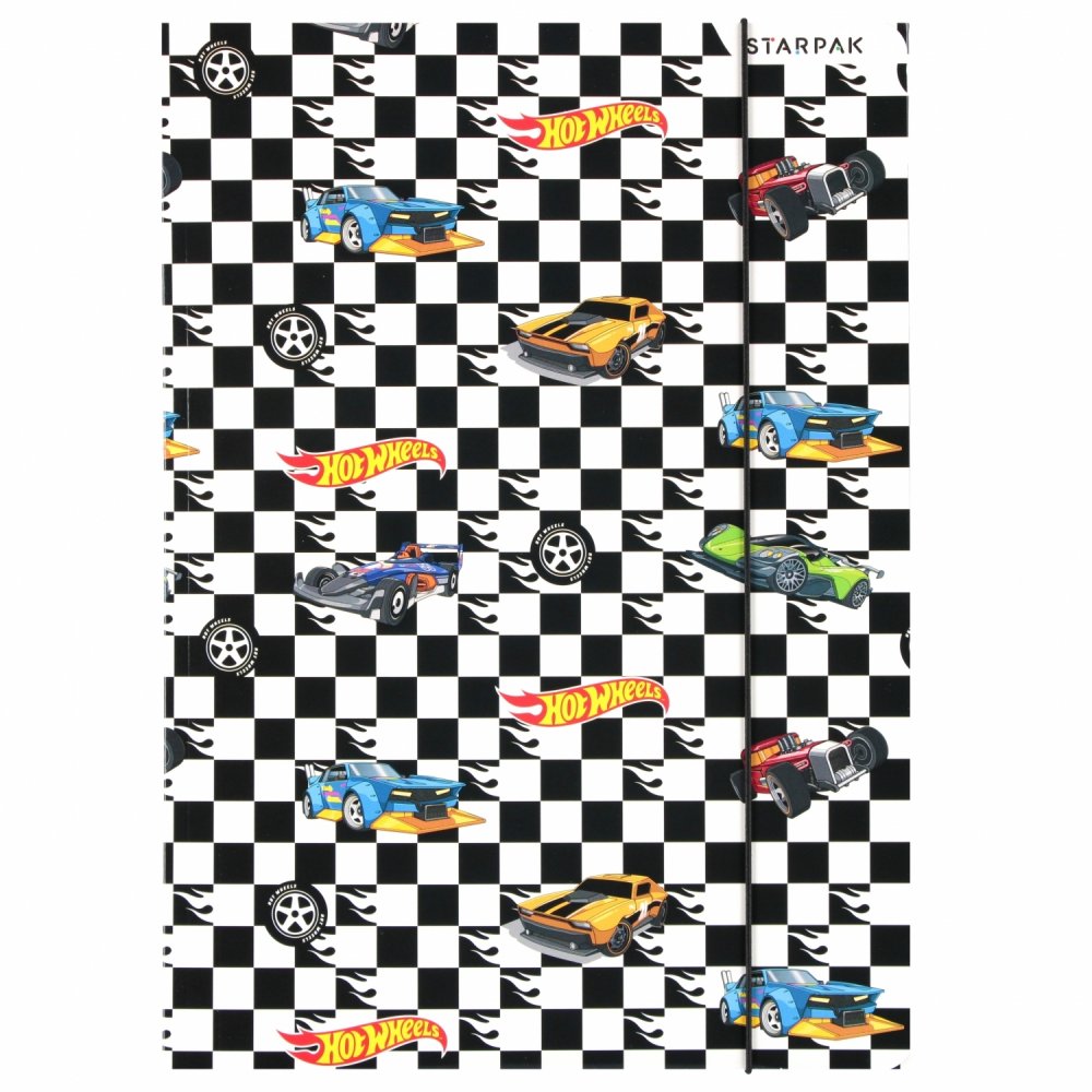 Teczka z gumką Starpak Hot Wheels, A4, mix wzorów