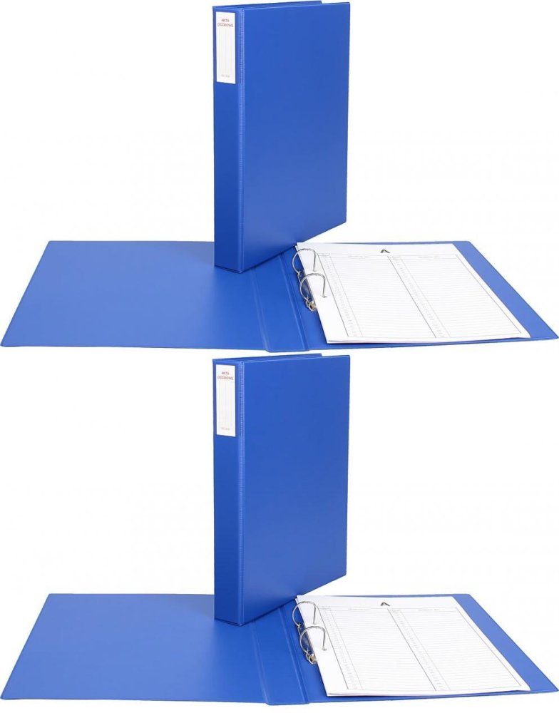 2x Segregator ringowy do akt osobowych Biurfol, A4, 45mm, 2 ringi, granatowy