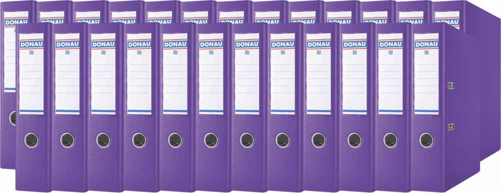 25x Segregator A4 Donau Master, 75mm, do 500 kartek, fioletowy