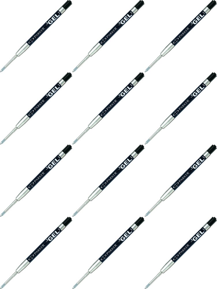 12x Wkład do długopisu Parker, M, żelowy, czarny