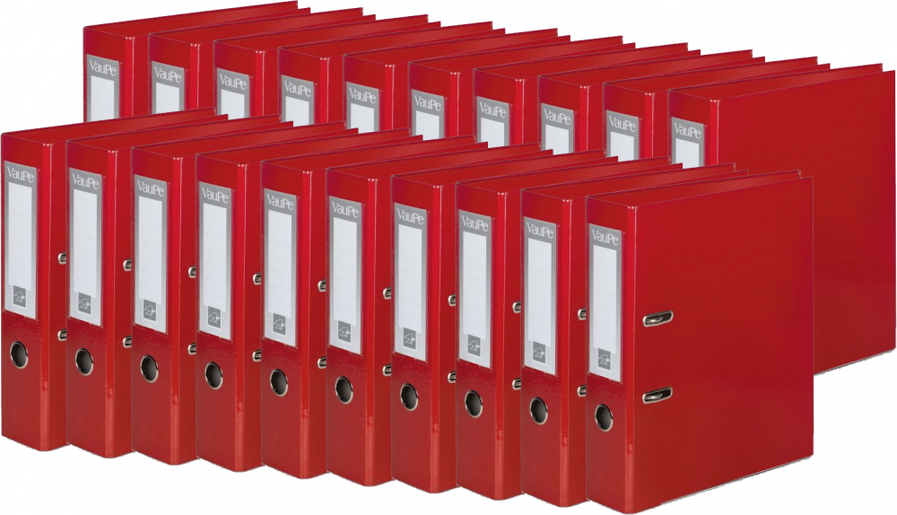 20x Segregator A4 VauPe FCK Premium, szerokość grzbietu 50mm, do 350 kartek, czerwony