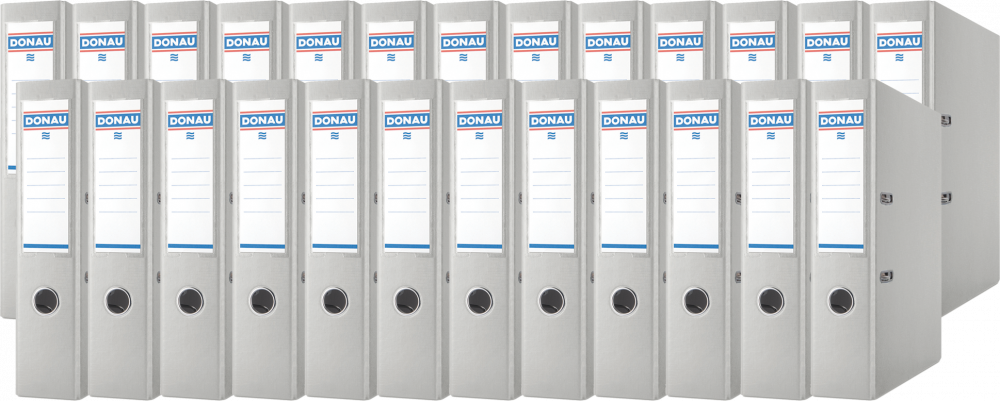 25x Segregator A4 Donau Master, 75mm, do 500 kartek, szary