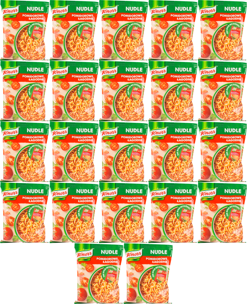 22x Zupa Knorr nudle, pomidorowa łagodna, 65g