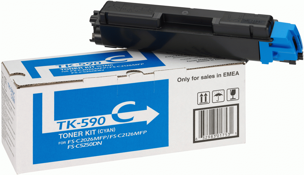 Toner Kyocera TK590C (1T02KVCNL0), 5000 stron, cyan (błękitny)