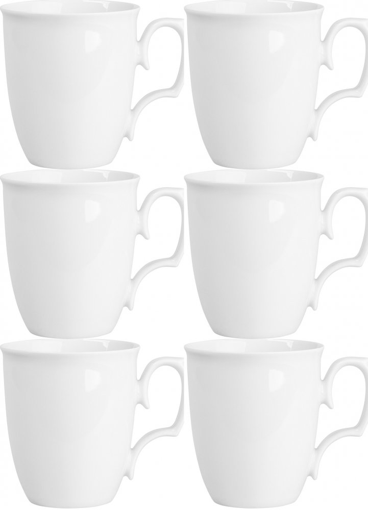 6x Kubek MariaPaula, porcelana, 360 ml, biały