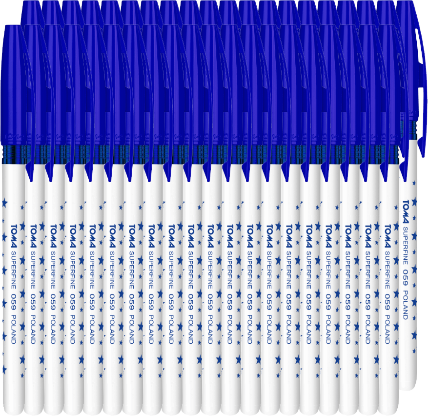 40x Długopis Toma, Superfine 059, 0.5mm, niebieski