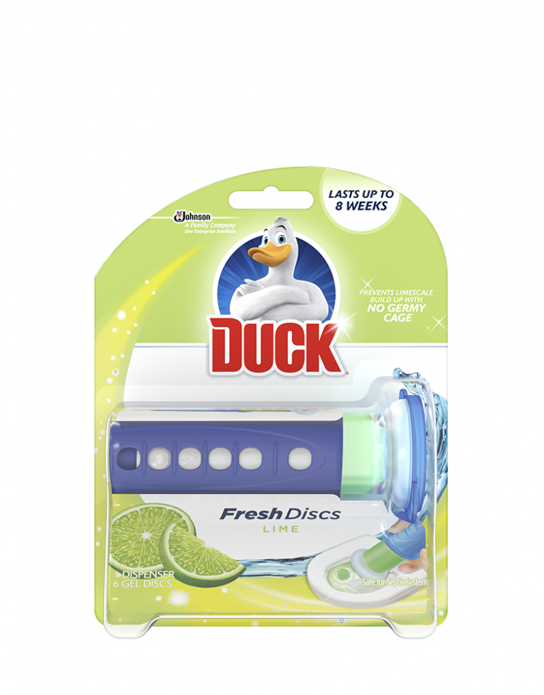Krążki żelowe do wc Duck Fresh Discs Lime, 6 sztuk+ dyspenser, limonka