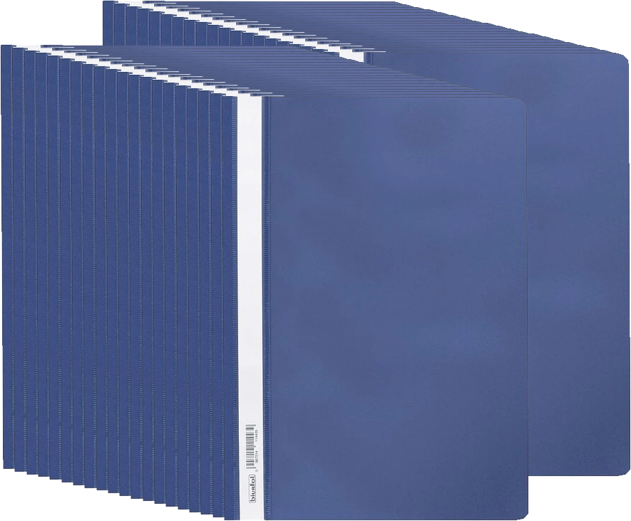 40x Skoroszyt plastikowy bez oczek Biurfol, miękki, A4, granatowy