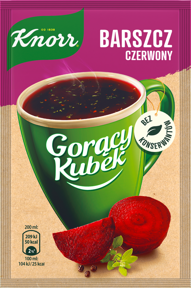 Zupa Knorr Gorący Kubek, barszcz czerwony, 14g