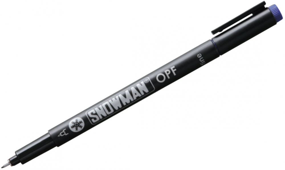 Foliopis permanentny Snowman OPF, cienki, 0.5mm, niebieski