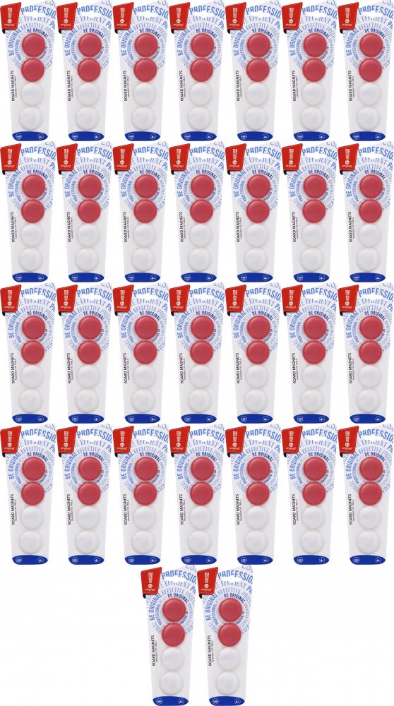 40x Magnesy MemoBe, 40mm, 4 sztuki, mix kolorów