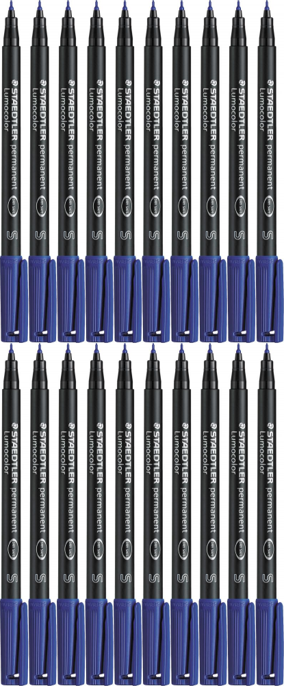 20x Foliopis Staedtler Lumocolor, okrągła, 0.4 mm (S), niebieski