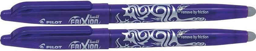 2x Pióro kulkowe wymazywalne Pilot Frixion Ball, 0.7mm, fioletowy