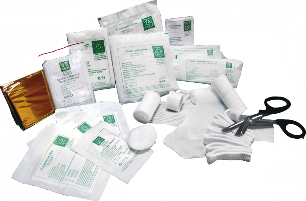 Wyposażenie apteczki PK MOT, DIN 13157