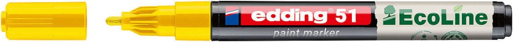 Marker olejowy edding 51 EcoLine, okrągła, 1-2mm, żółty