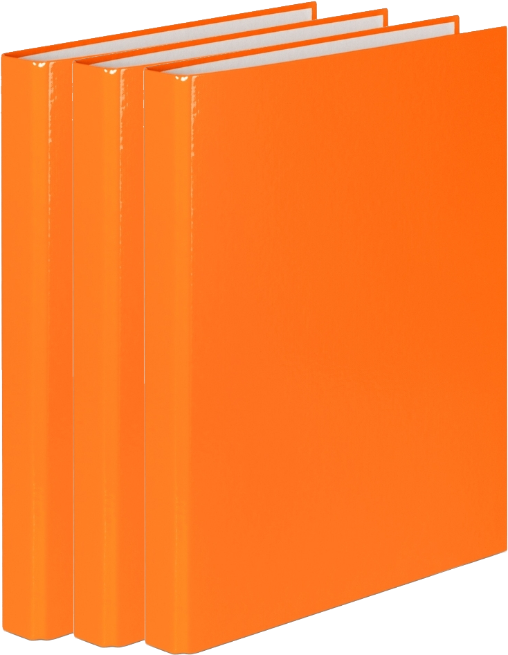 3x Segregator ringowy VauPe, A4, szerokość grzbietu 25mm, 4 ringi, pomarańczowy