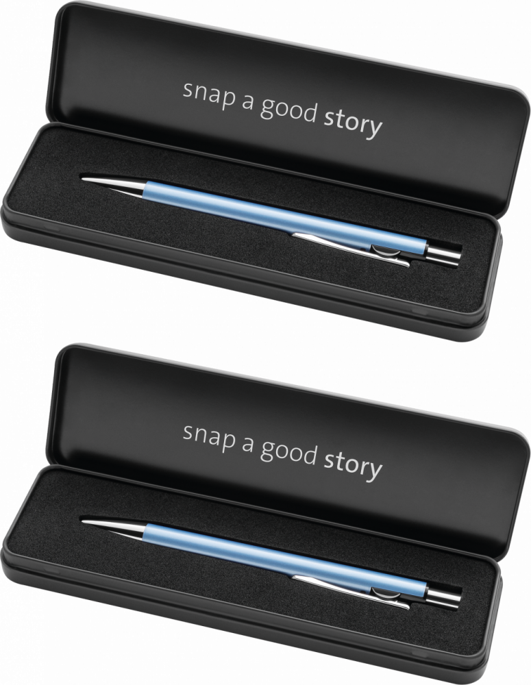 2x Długopis Pelikan Snap Metallic Frosted Blue, niebieski