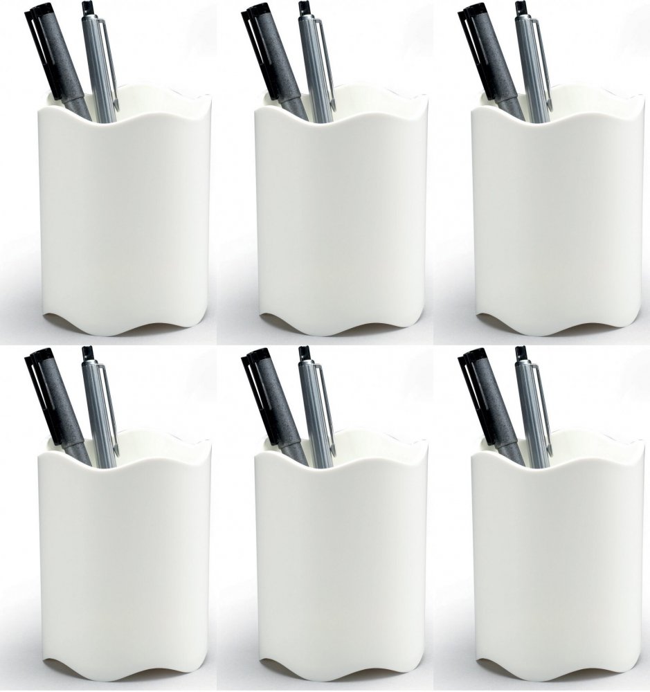 6x Kubek na długopisy Durable Trend, 80x102mm, biały