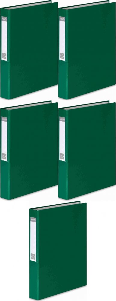 5x Segregator VauPe FCK, A4, szerokość grzbietu 40mm, do 150 kartek, 2 ringi, zielony