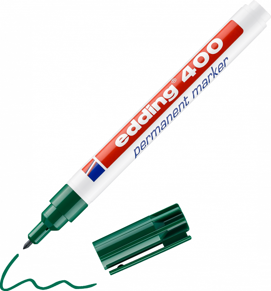 Marker permanentny edding 400, 1mm, zielony
