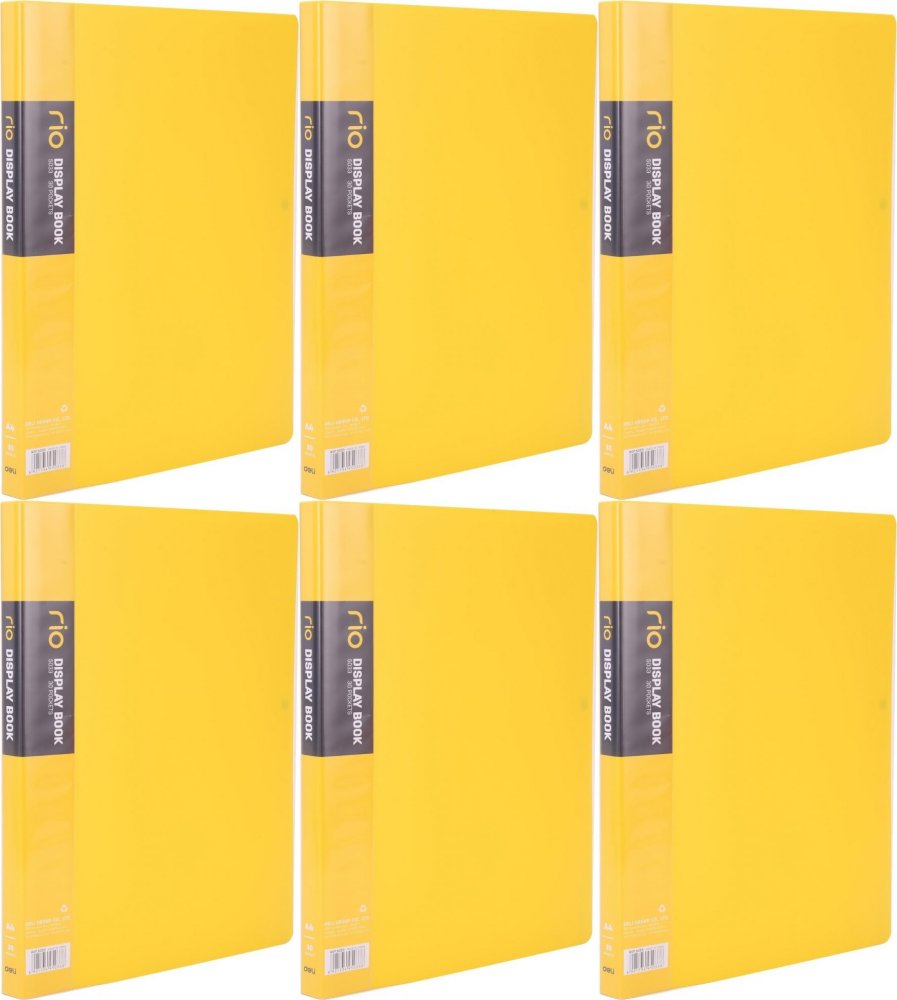 6x Album ofertowy Deli Rio, A4, 30 koszulek, żółty