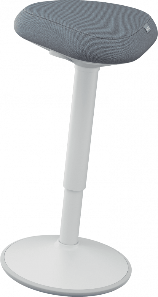 Stołek Leitz Ergo, do aktywnego siedzenia w pozycji półstojącej, jasnoszary