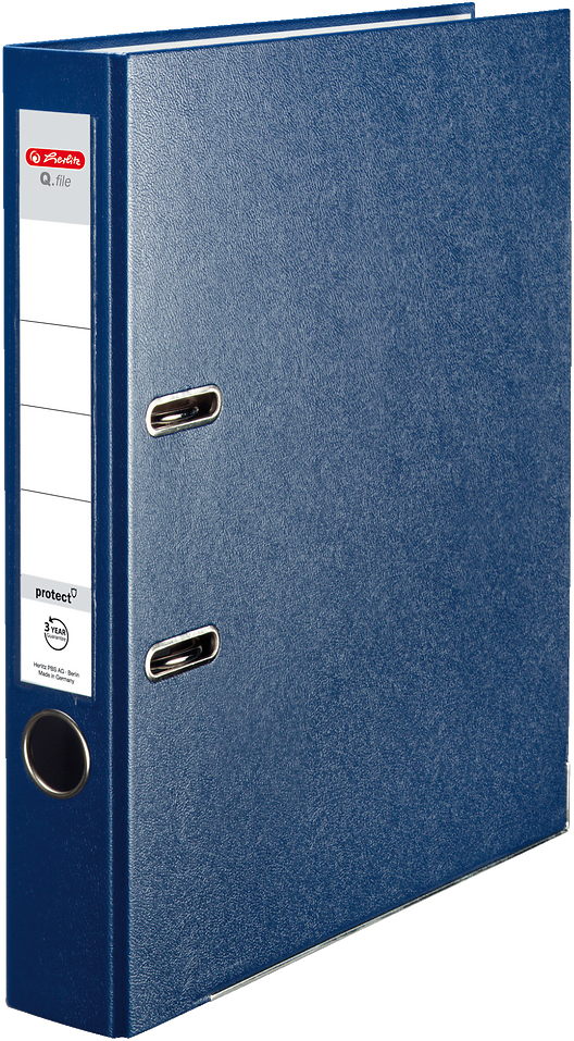 Segregator A4 Herlitz Q.file, 50mm, granatowy