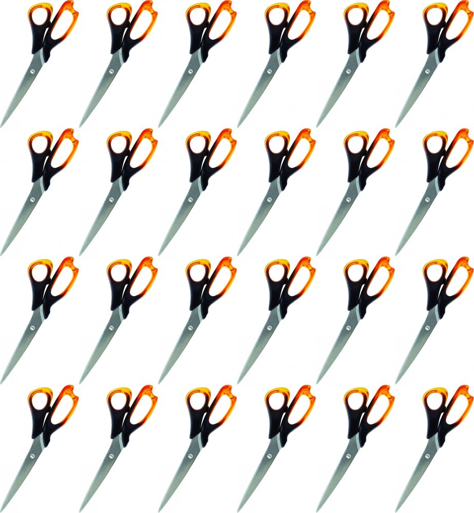 24x Nożyczki biurowe Grand, 21.5cm, bursztynowy